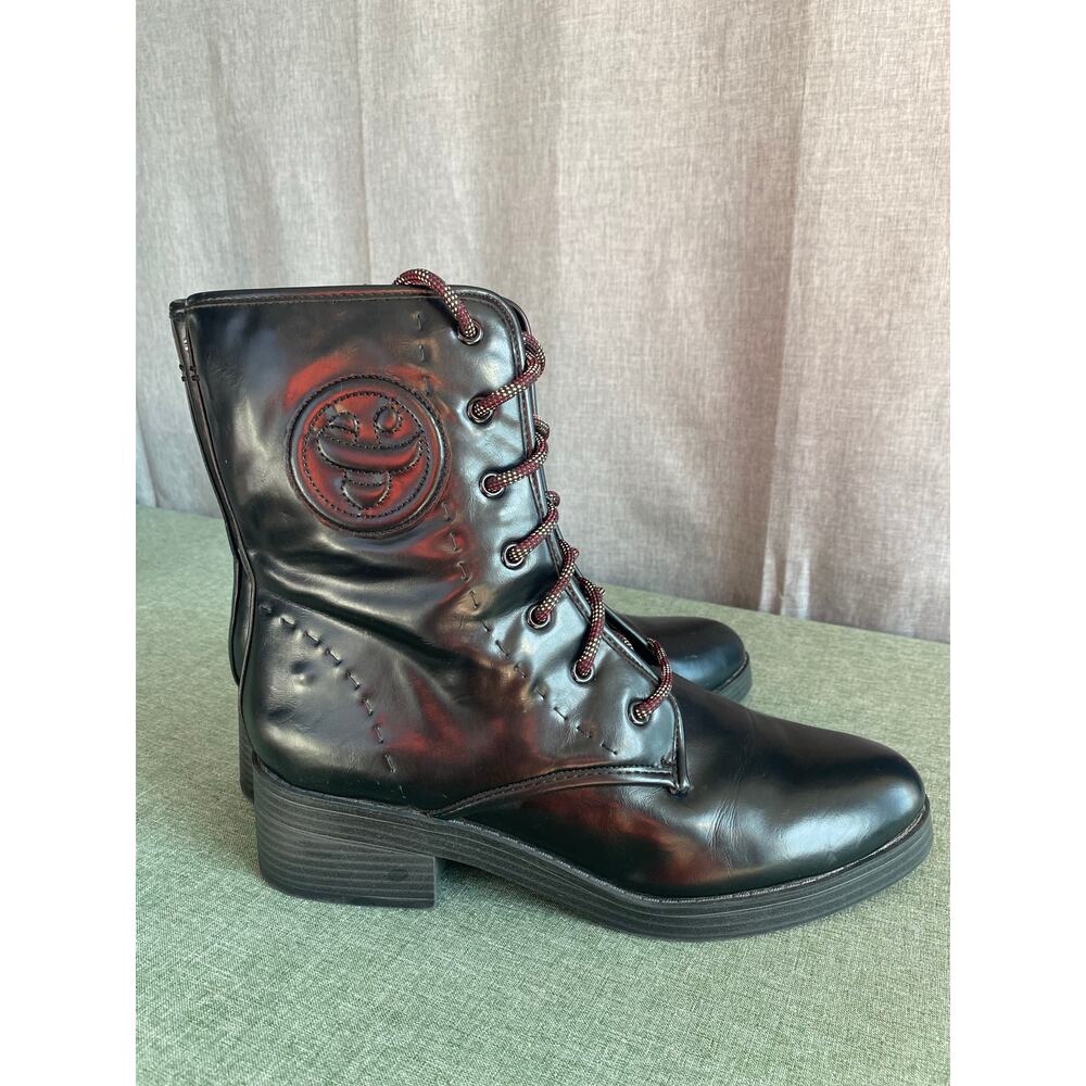Women’s Sam & Libby Black Combat Boots – Size 11 - Picture 3 of 9